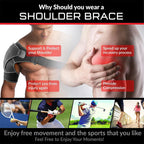 Adjustable Neoprene Shoulder Support Brace Compression Strap Black
