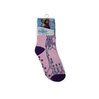 Kids' ankle socks with anti-slip - Ice magic - full boot - light purple - 27-30