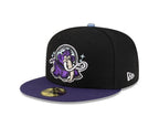 New Era Erie SeaWolves 59FIFTY – svart och lila keps