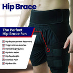 Adjustable Hip & Thigh Compression Sleeve Black
