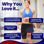 Adjustable Hip & Thigh Compression Sleeve Black