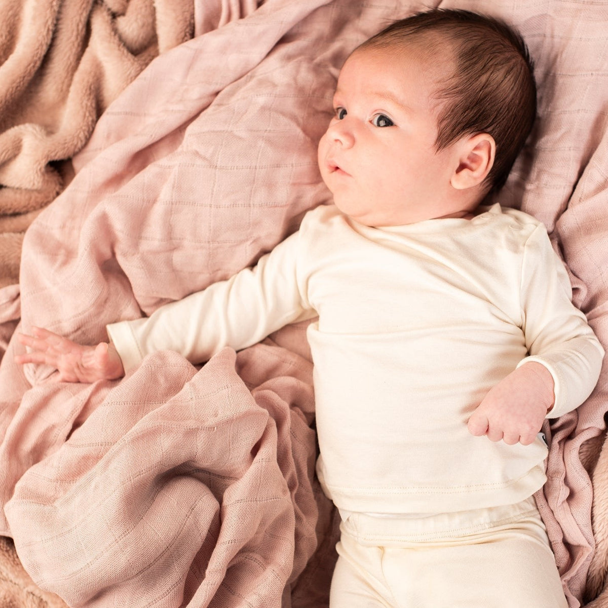 Bamboo Baby Long Sleeve T-Shirt - CREAM