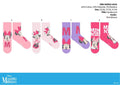 Disney Minnie Mouse kids cotton regular socks - 4 pairs/pack - 31-34