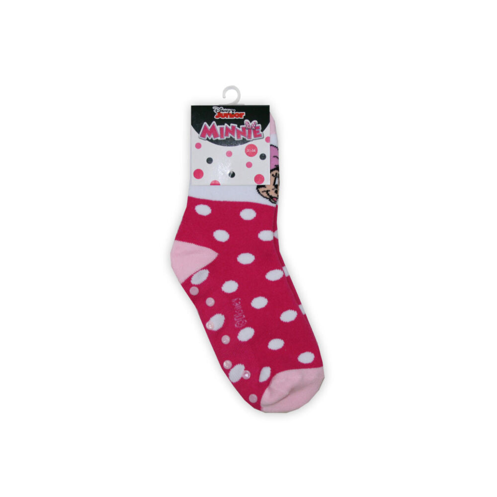 Ankle socks for kids - Minnie Mouse - polka dot - pink and white - 27-30