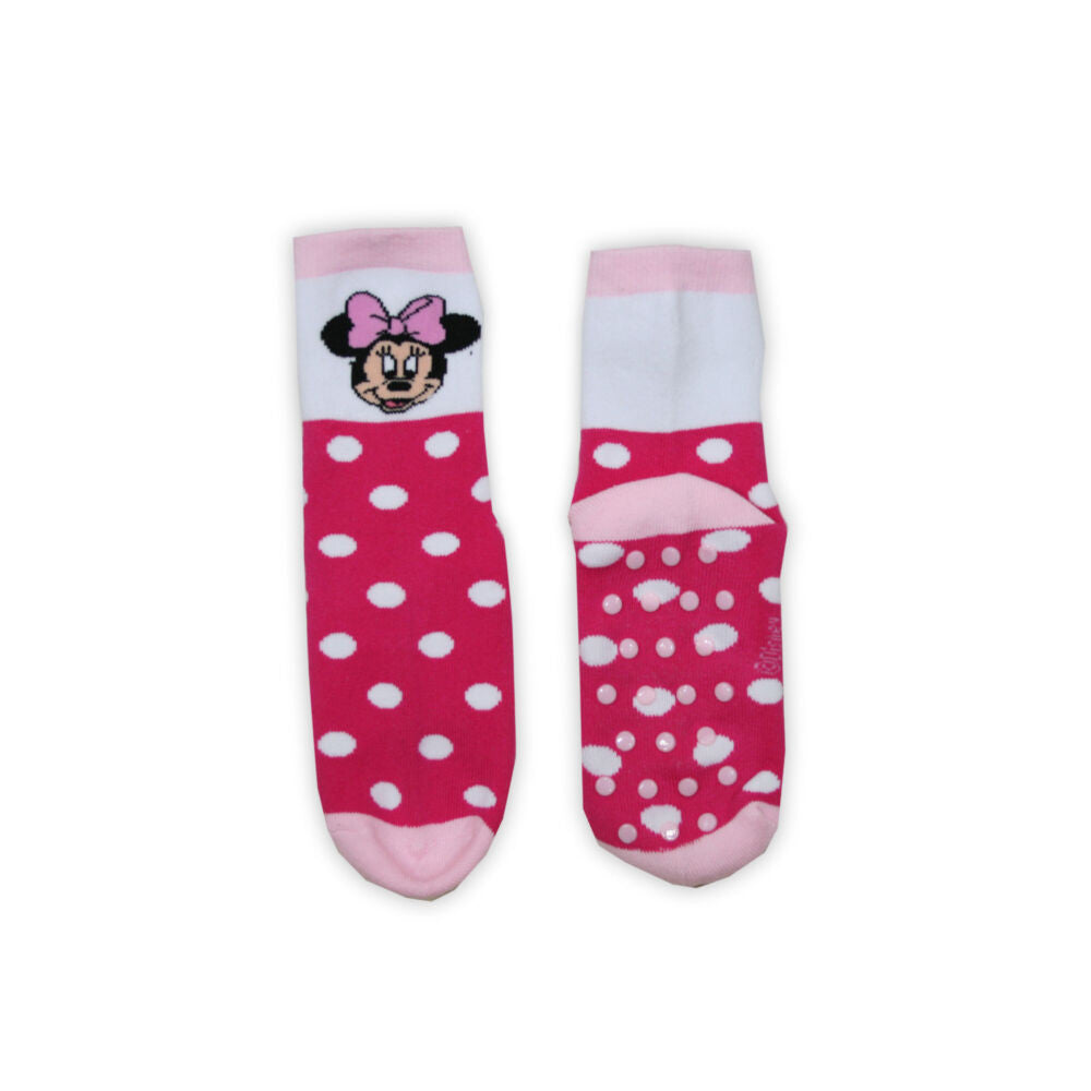 Ankle socks for kids - Minnie Mouse - polka dot - pink and white - 27-30