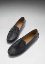 Women's Penny Driving Loafers, black leather