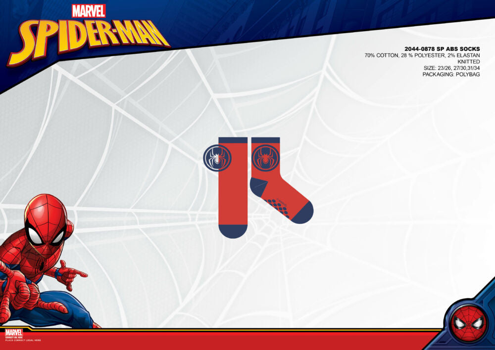 Spiderman ankle socks for kids - red - 27-30