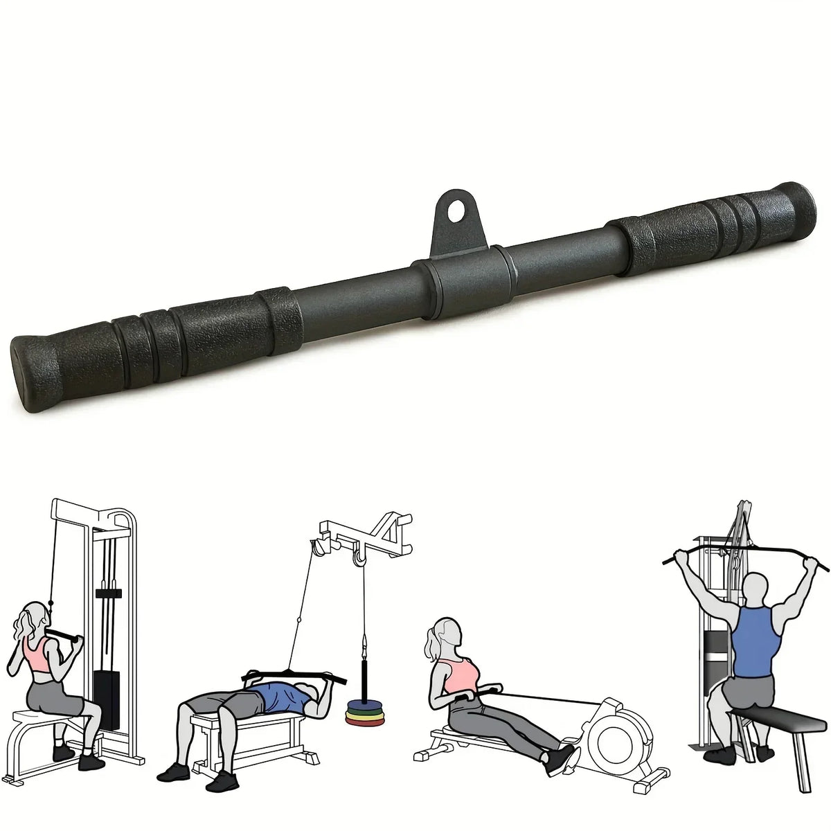 NNEOBA Gym Rotating Straight Bar