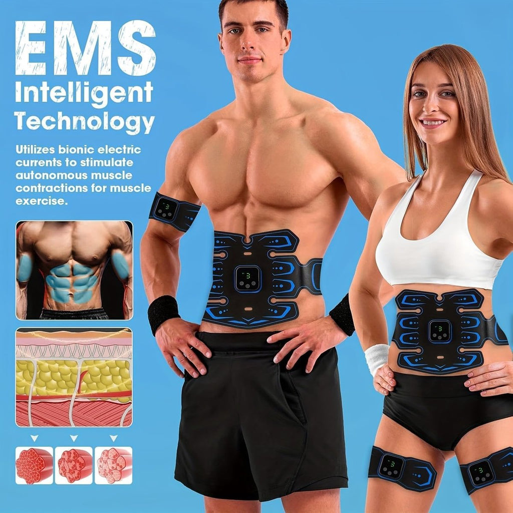 Rechargeable Electrical Abdominal Stimulator Belt with Arm & Leg Belts