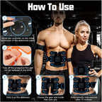 Rechargeable Electrical Abdominal Stimulator Belt with Arm & Leg Belts