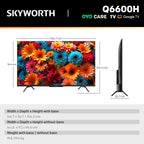 SKYWORTH Q6600H 75" QLED+ 4K Smart Google TV ‚Äì 120Hz, Quantum Dot, Dolby Audio, HDR