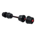 30kg Adjustable Rubber Dumbbell Set Barbell Home GYM Exercise Weights