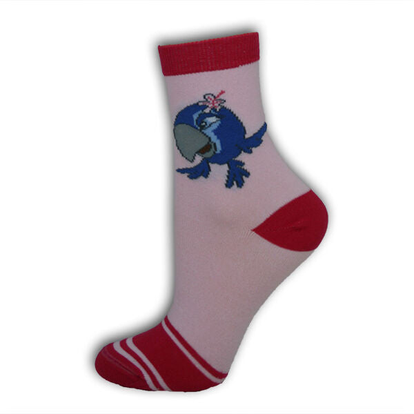 Kids cotton ankle socks - Angry Birds - 23-26 - pink