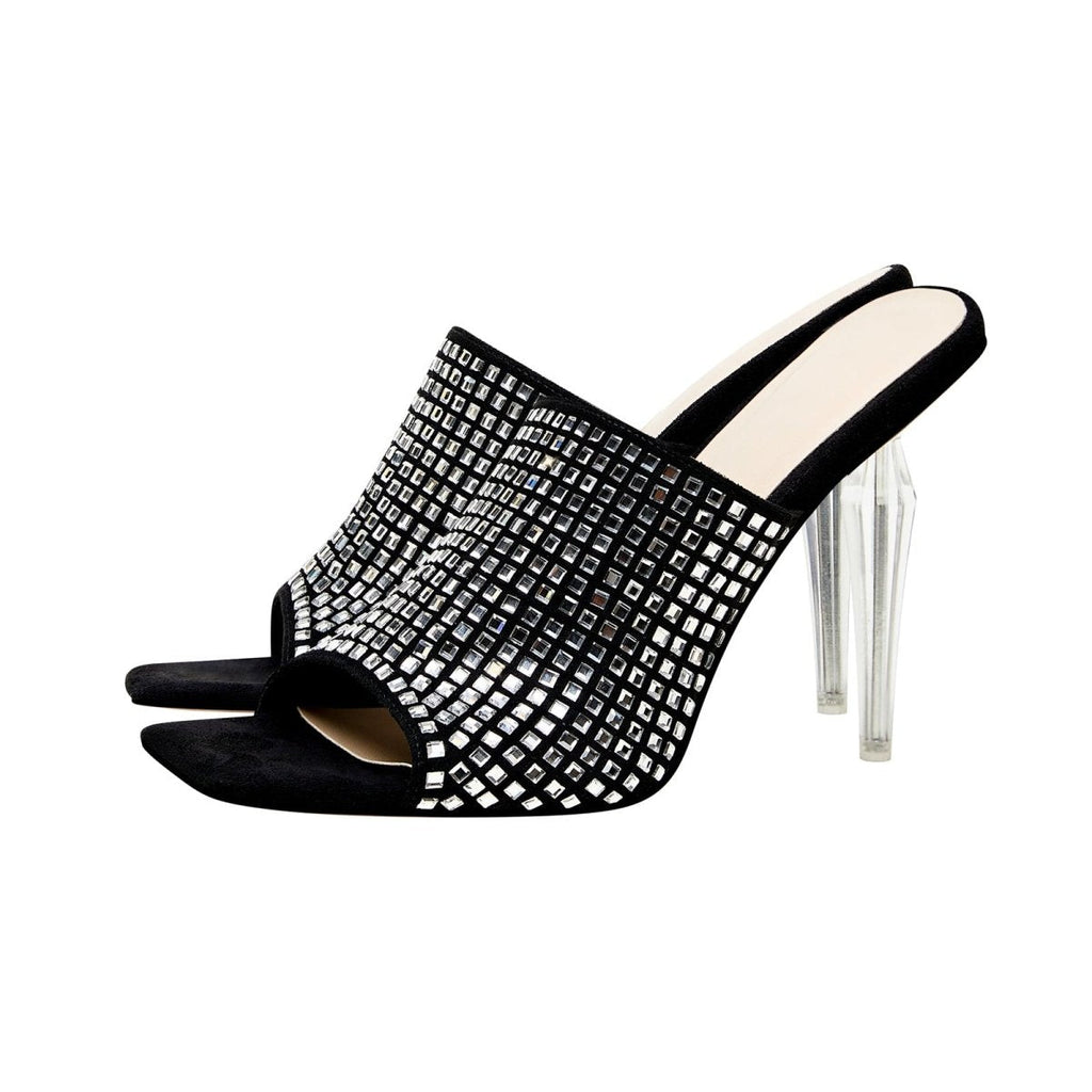 Disco Mirror Mosaic Stiletto Mules