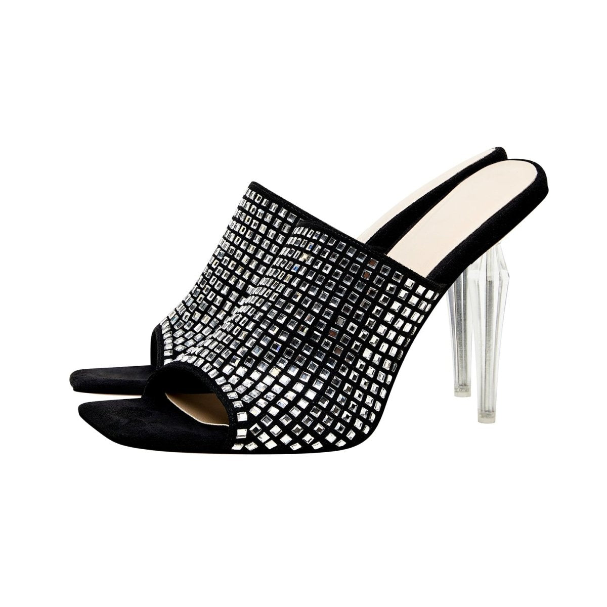 Disco Mirror Mosaic Stiletto Mules