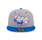 New Era Akron RubberDucks 59FIFTY – grå och blå keps