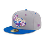 New Era Akron RubberDucks 59FIFTY – grå och blå keps
