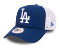 New Era LA Dodgers Clean Blue A-Frame Trucker – blå och vit