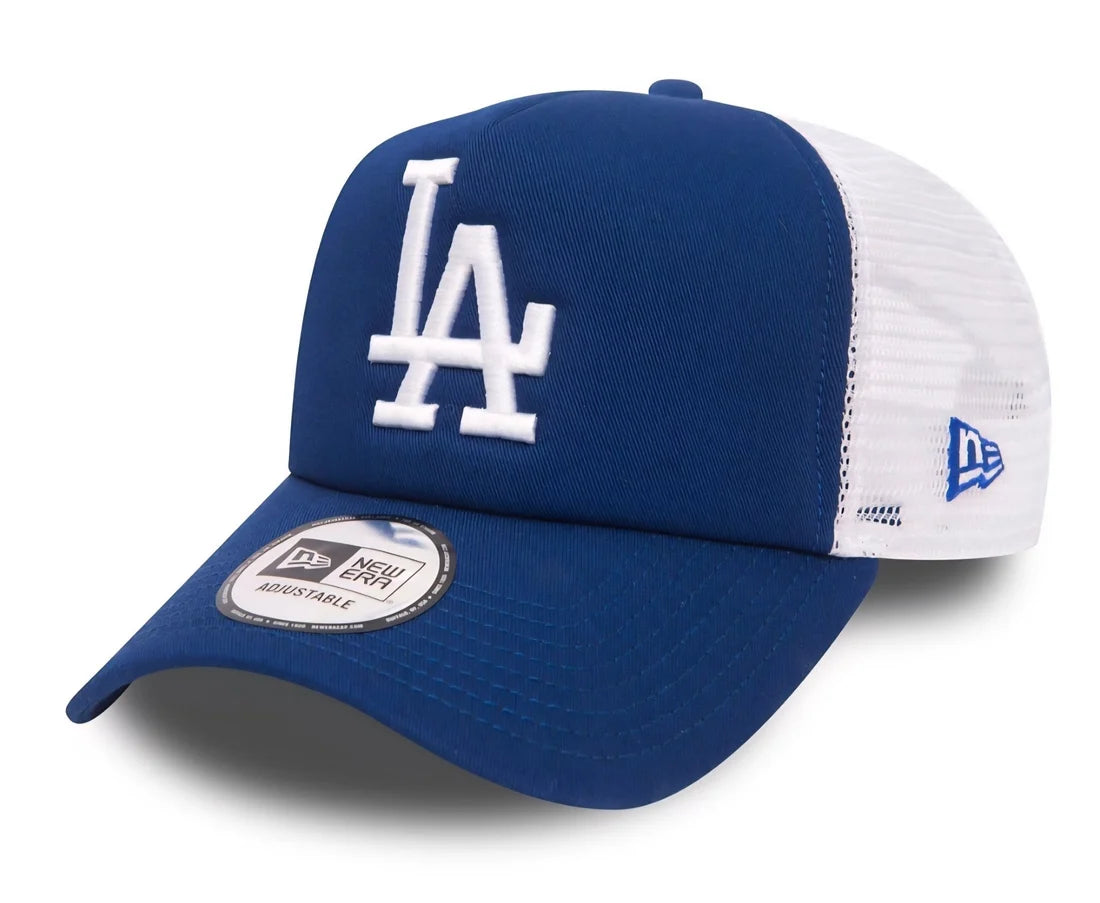New Era LA Dodgers Clean Blue A-Frame Trucker – blå och vit
