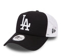 New Era LA Dodgers Clean Black A-Frame Trucker – svart och vit