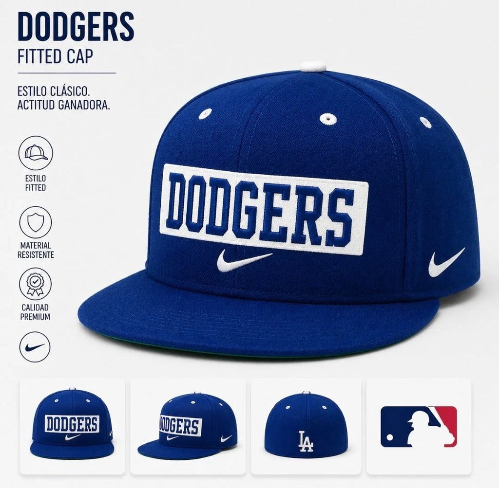 Nike Los Angeles Dodgers Fitted keps – kungsblå