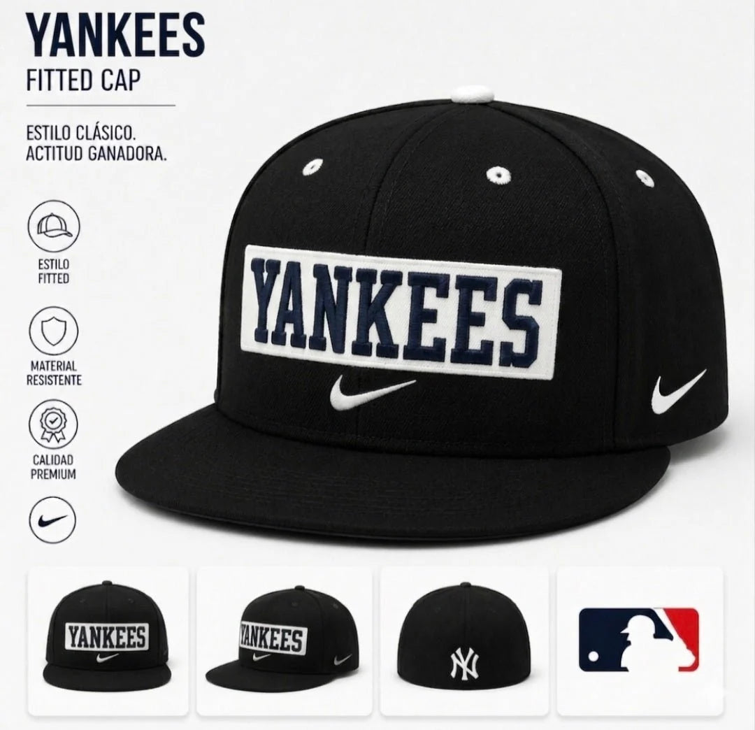 Nike New York Yankees Fitted keps – svart