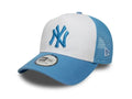 New Era NY Yankees 9FORTY A-Frame Trucker – vit och blå