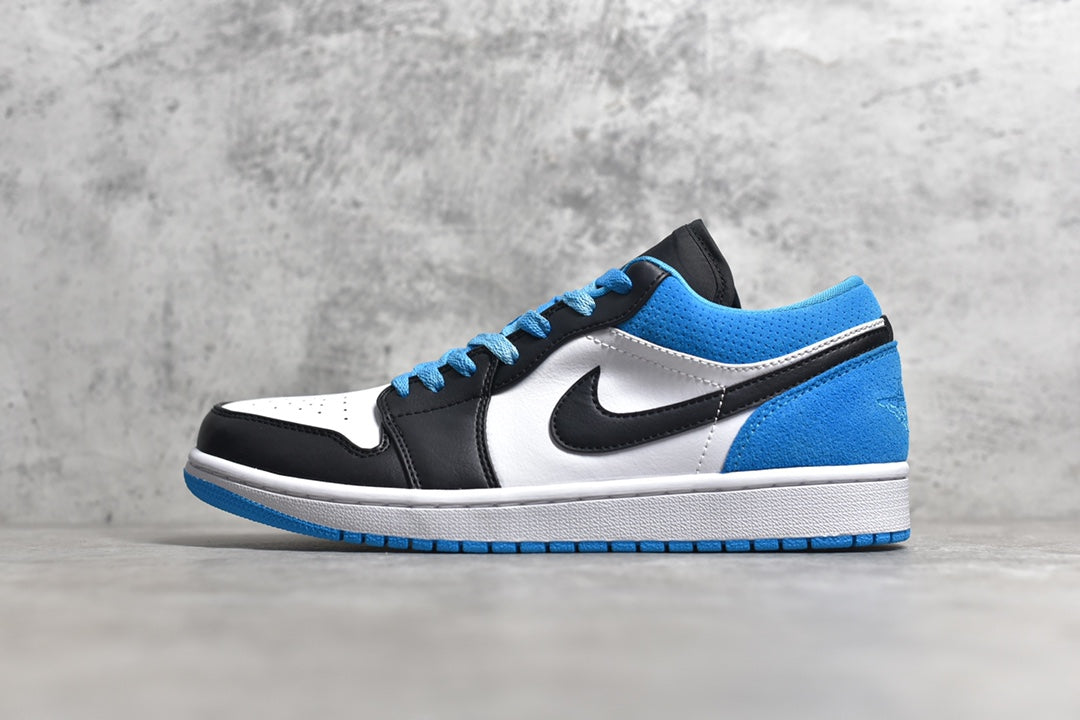 Air Jordan 1 Low University Blue blå svart vit herr