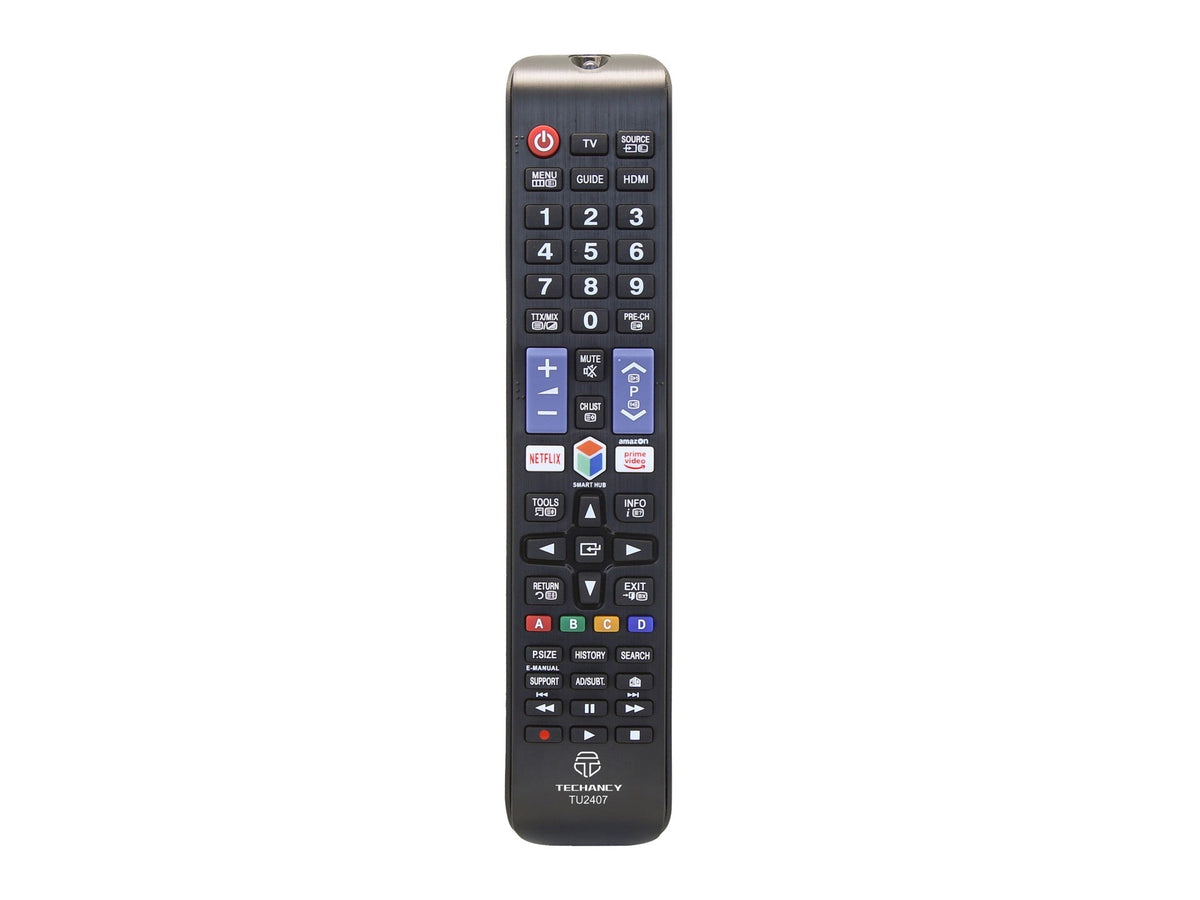 Techancy Controlo Remoto Do Televisor  TU2407, Alcance Sem Fios De 8m, Compatível Com Televisores Samsung, Ligação Auto-Adaptável