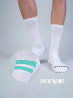 Breathable moisture-wicking sports socks with sweat bands top quality