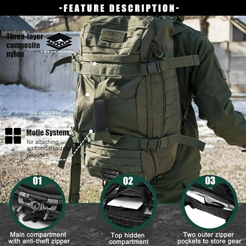 Tactical Gym Duffel Backpack Capacity Bag