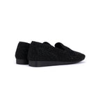 Versatile Soft Sole Slip On Tweed Loafers – Metallic Shimmer Knit Wedge Flats