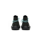 Women's Star Embossed Platform Ankle Boots – Beaded Rope Lace Chunky Boots